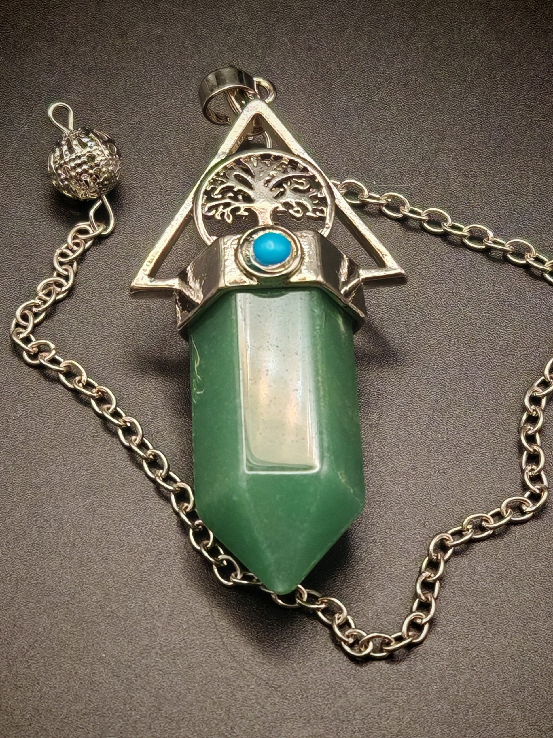 Green Aventurine tree of life pendulum