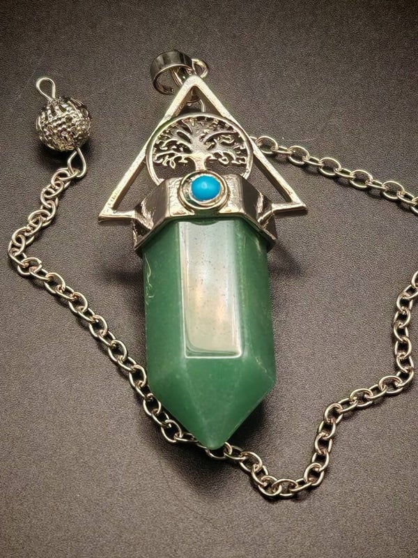 Green Aventurine tree of life pendulum