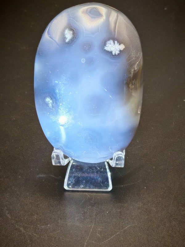 Flower agate Palm Stone