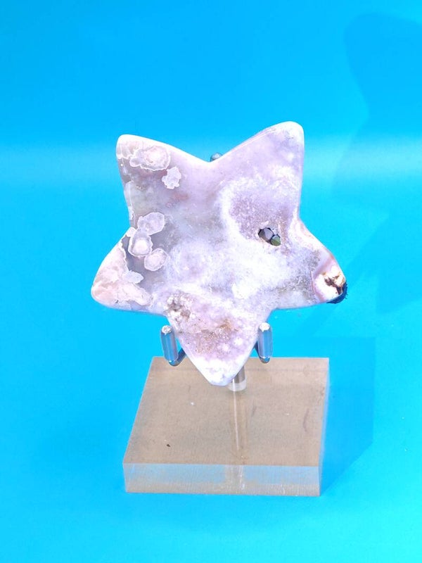 Pink Amethyst and Flower agate Star