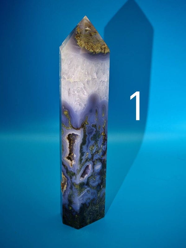 Moss agate tower