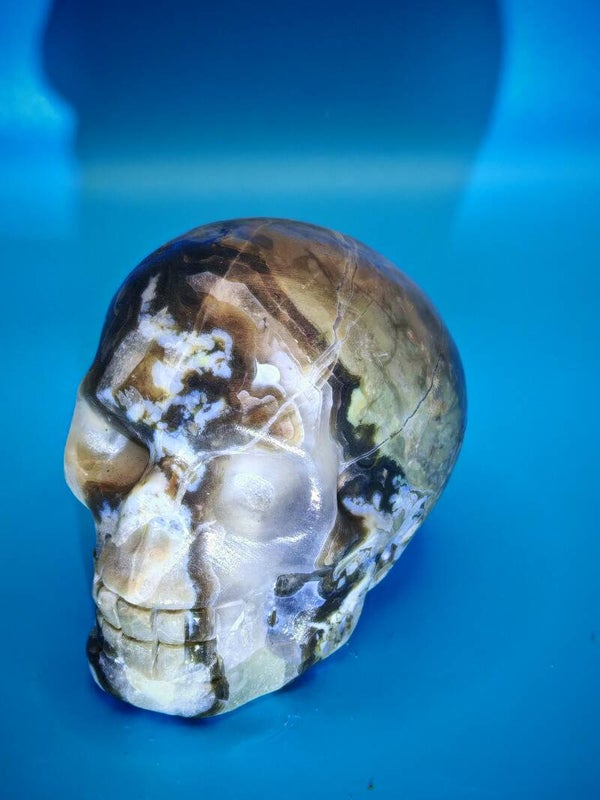 Volcano Agate Skull