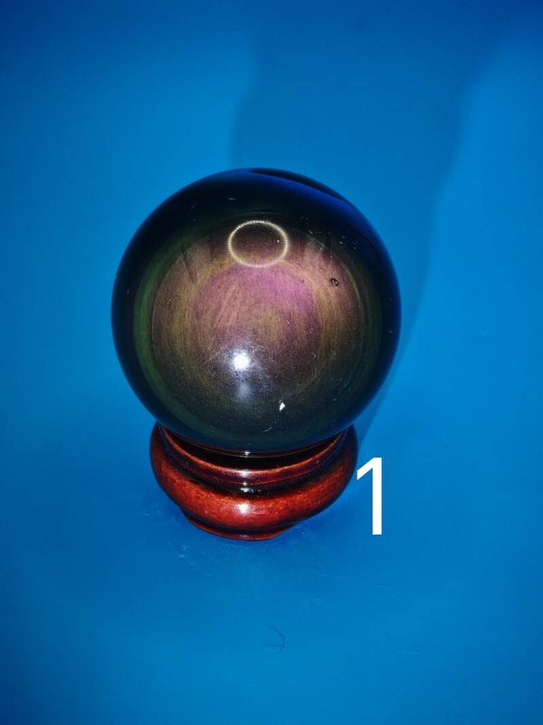 Rainbow Obsidian Sphere