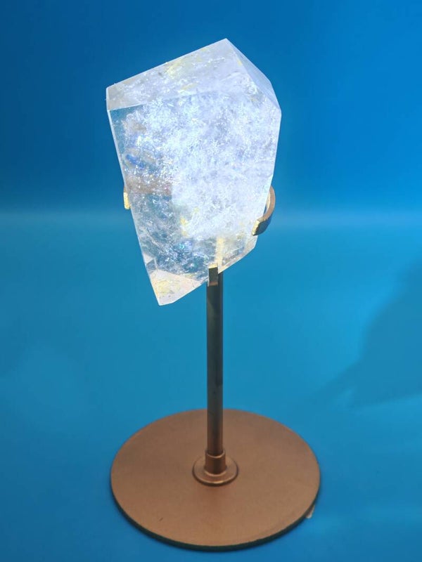 Clear Quartz Free Form Specimen with Custom Stand