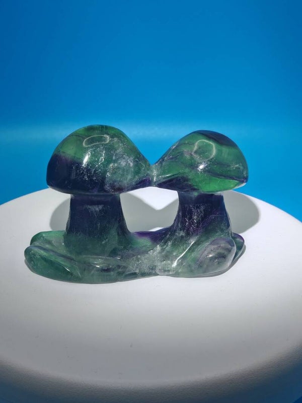 Fluorite Double Mushroom