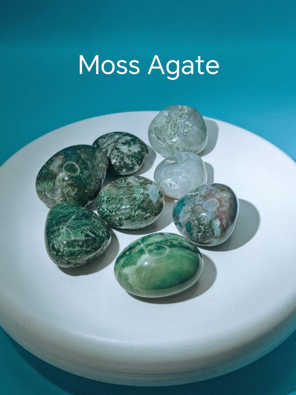 Moss Agate Tumble Stones
