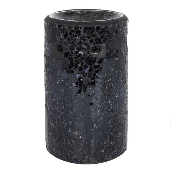 Black Crackle Pillar oil burner wax warmer