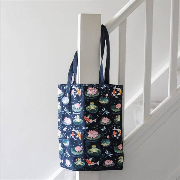 Pond Print Poly Cotton Tote Bag