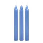 Set 12 Communication Unscented Witch Spell Blue 1 Hour Burn Time Candles