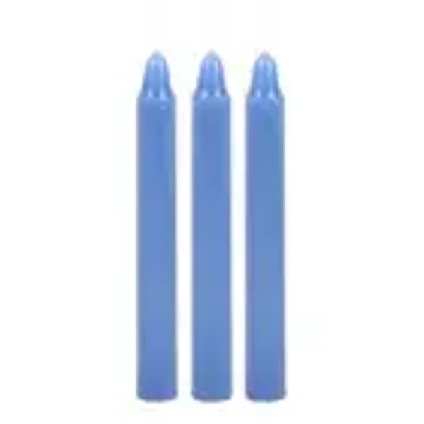 Set 12 Communication Unscented Witch Spell Blue 1 Hour Burn Time Candles
