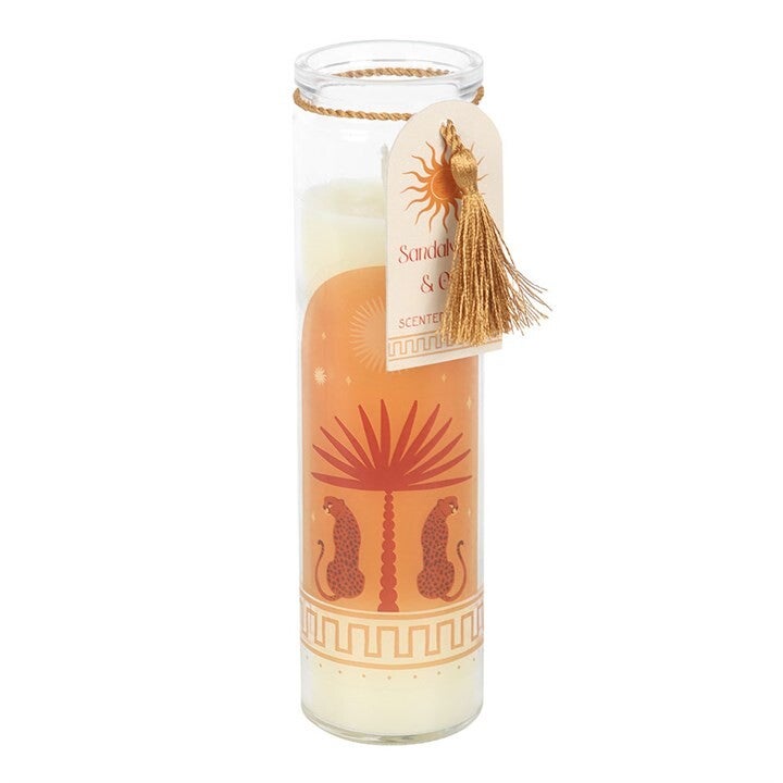 Leopard Palm Sandalwood and Oud Tube Candle