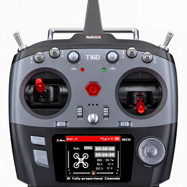 RLT16DM1‑1 – RadioLink T16D Mode‑1 RC Transmitter (2× R16F Receiver)