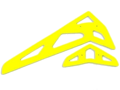 FUP‑327YL - Fusuno Tail Fin Set 450 – G10 Neon Yellow