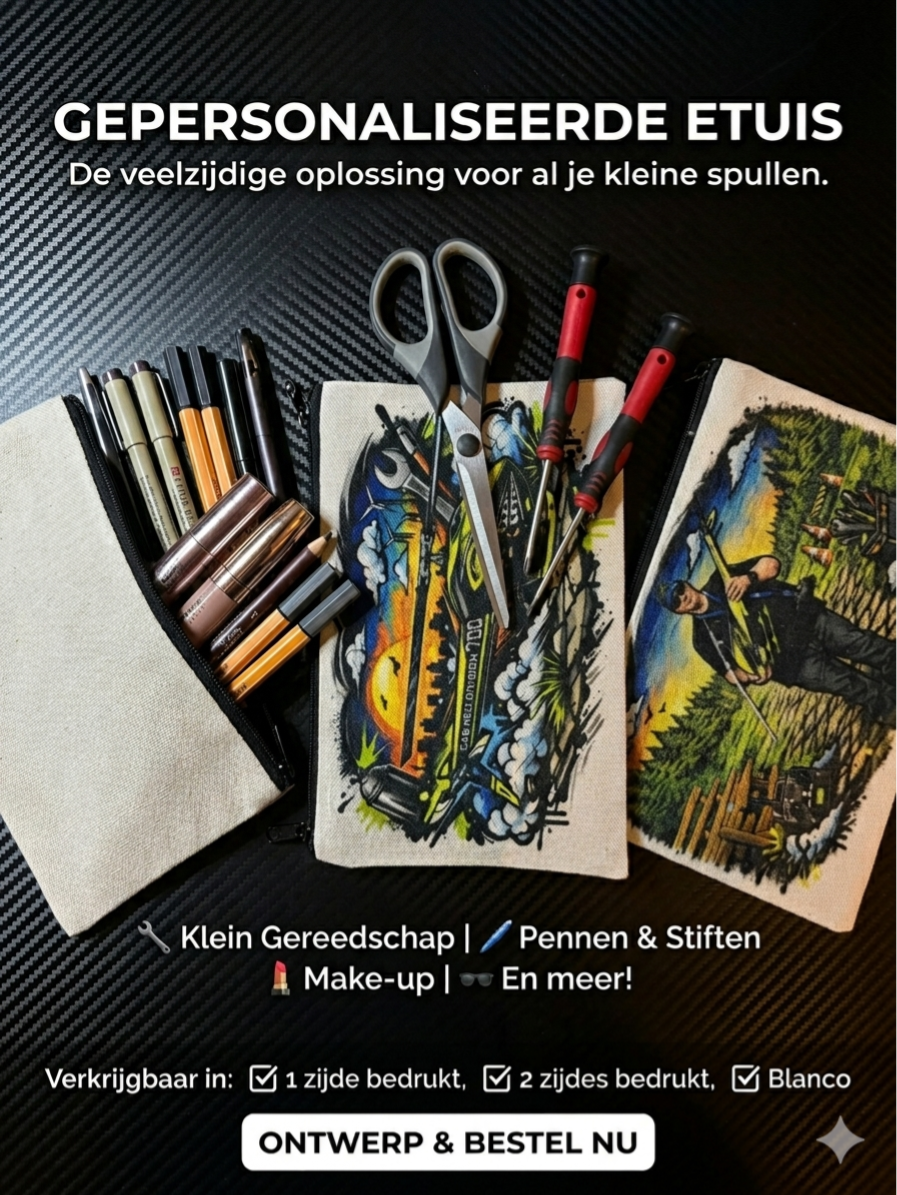 Canvas Etui – Blanco of Gepersonaliseerd