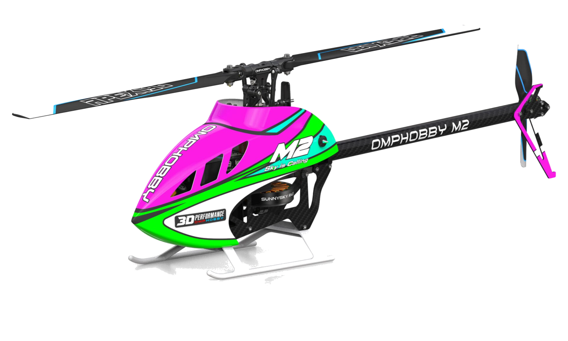 OSHM0059 - OMPHOBBY Heli M2 V3 PRO OFS3+ Micro Helicopter Plasma-Roze