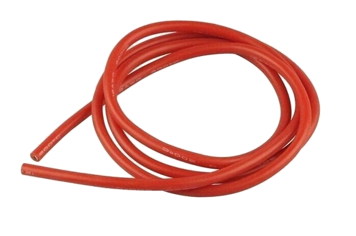 600166 - Yuki Model Siliconenkabel Rood – 1 m – 12AWG / 4 mm²