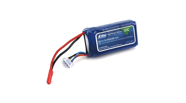 EFLB4503SJ30 – E‑flite 11.1V 3S 450mAh 30C LiPo (UMX / JST‑PH)