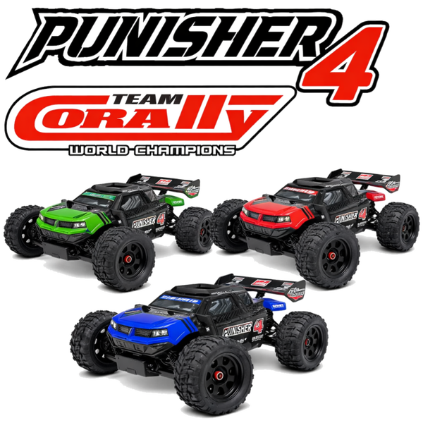 C-00292 – Team Corally Punisher 4 RTR Brushless Power 4S (zonder accu & lader)