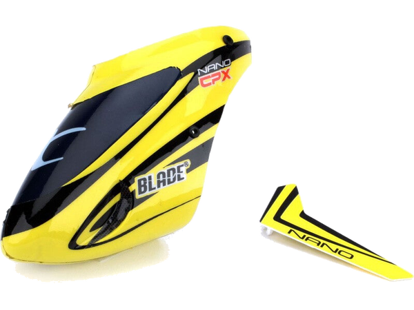 BLH3318 – Blade Complete Yellow Canopy with Vertical Fin: Nano CP X