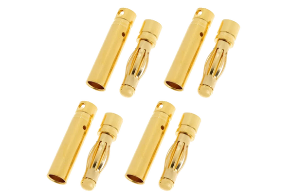 GF‑1000‑003 – Revtec Connector 4.0 mm Gold Plated (Long) – 4 Pairs