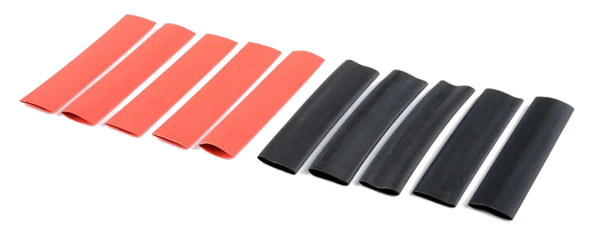GF‑1460‑005 – Revtec Shrink Tubing 9.5 mm – Red/Black – 10 pcs