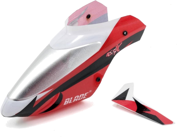 BLH3218R – Blade mSR X Complete Red Canopy with Vertical Fin