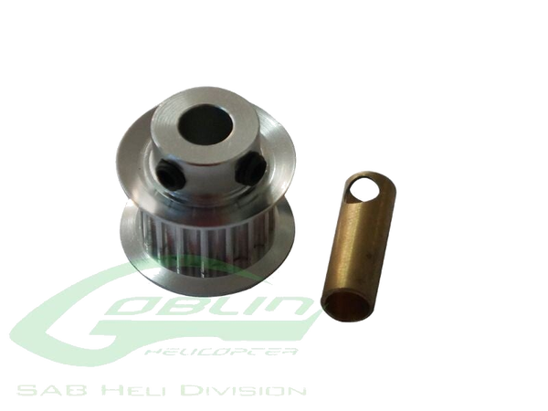 H0215-19-S - Aluminum Motor Pulley Z19 - Goblin 500/570
