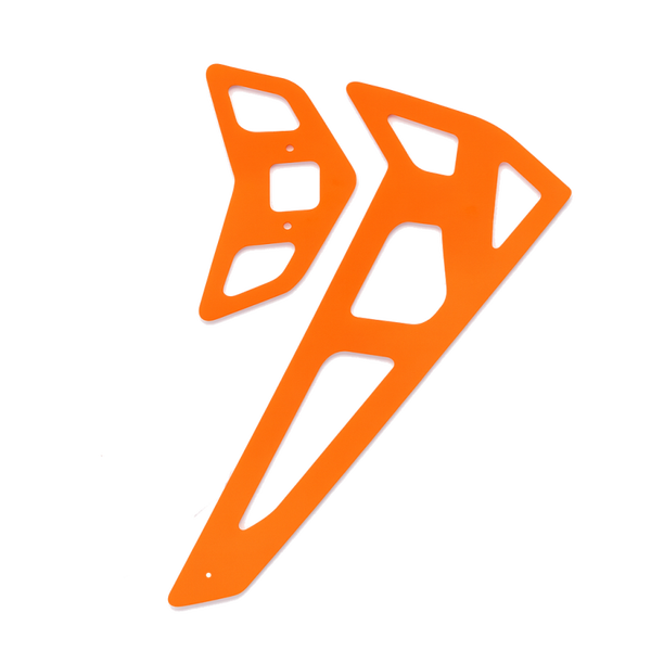 FUP-059 - FUSUNO Neon Orange Fiberglass Hor/Ver Fins-Trex 550E 2mm