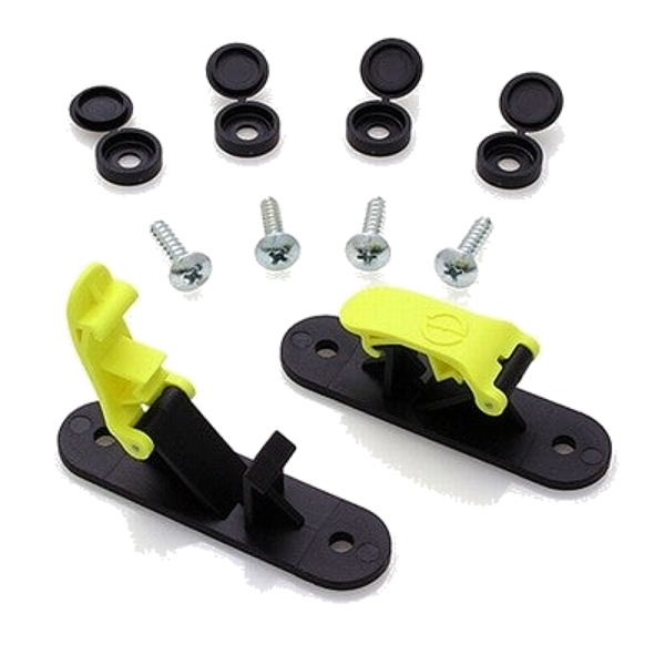 STC6377LP-Y - Random Heli – Skid Clamp Assembly Low Profile Yellow (Goblin 630/700/770)