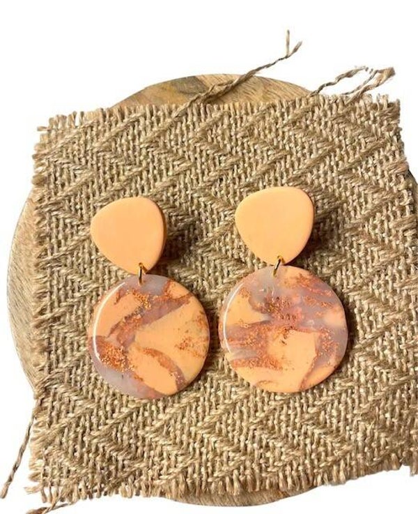 FIEN STATEMENT EARRINGS - ORANGE