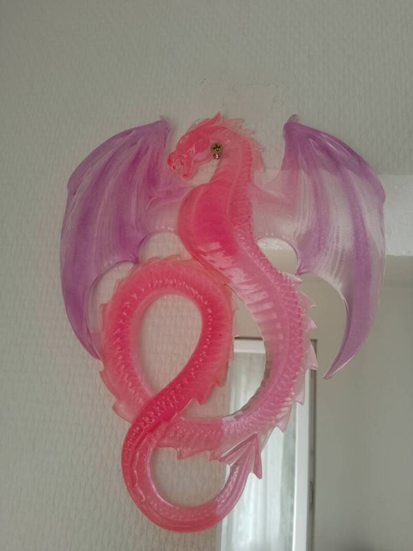 dragon mural en resine