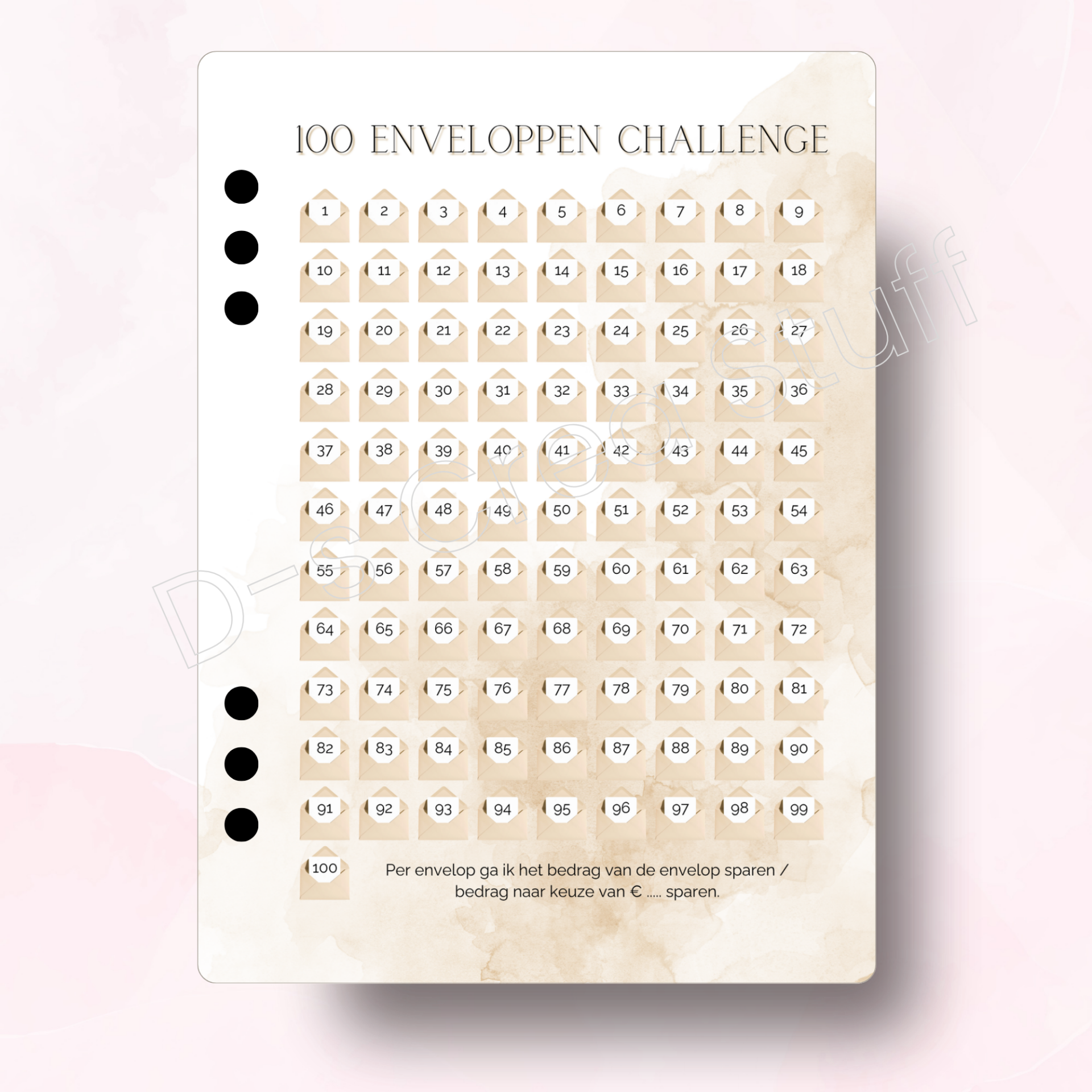 100 enveloppen challenge - Simply Beige