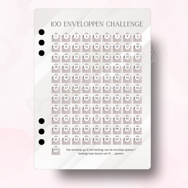 100 enveloppen challenge - Grey Champagne