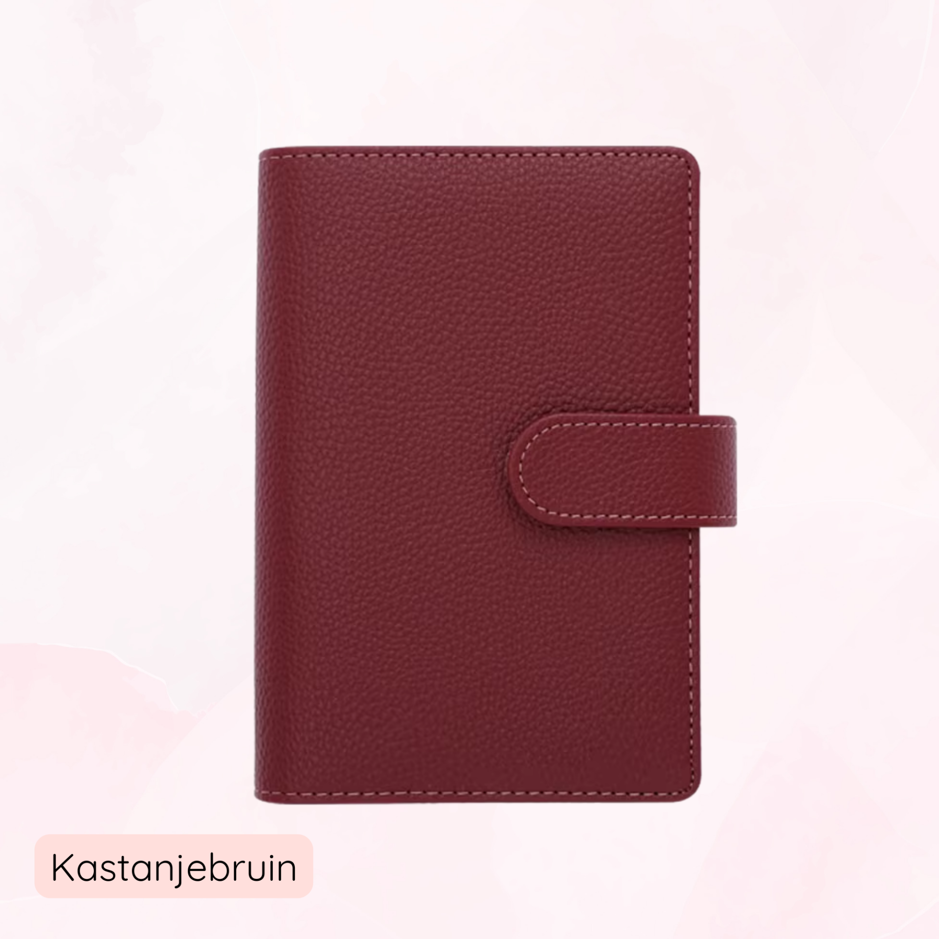 Luxe binder A6 - Kastanjebruin