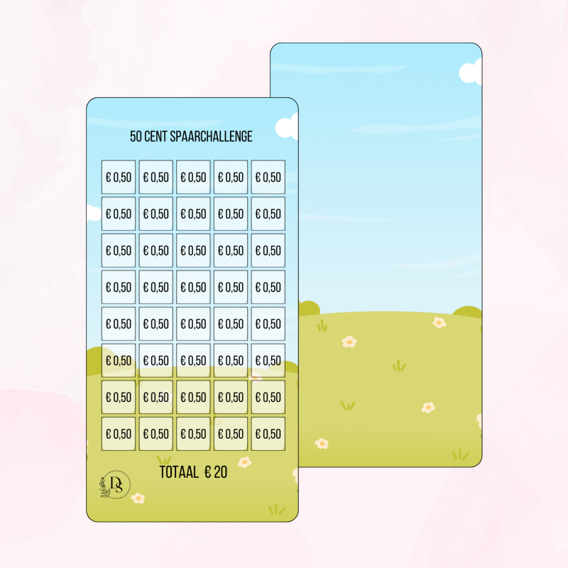 50 cent spaarchallenge - lente