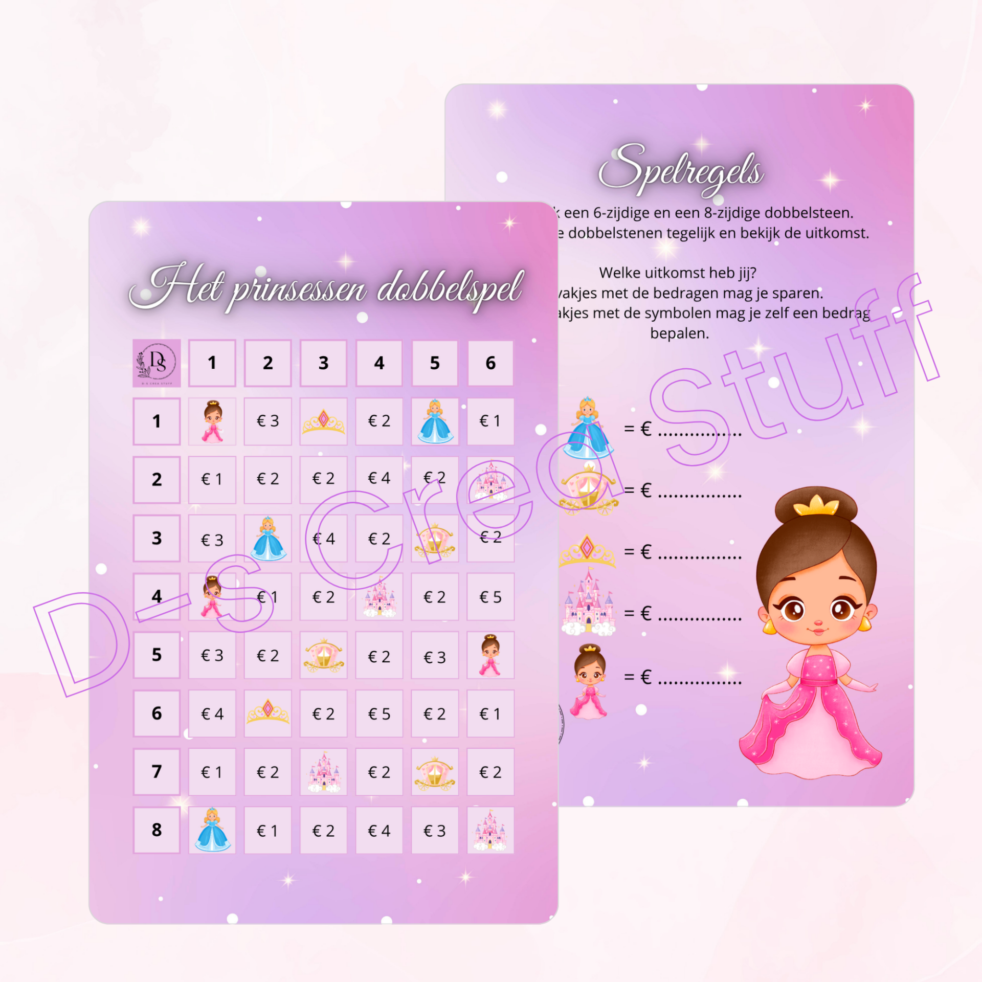 A5 Het prinsessen dobbelspel
