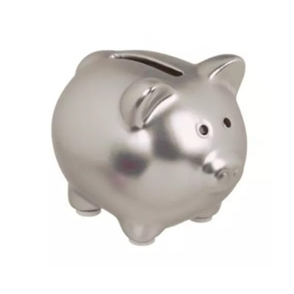 Mini spaarvarken - Zilver