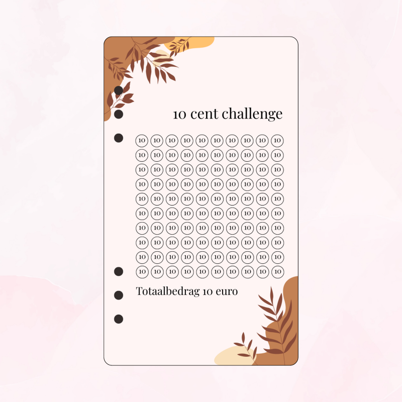 A6 Kleingeld challenge / 10cent  - Bohemian