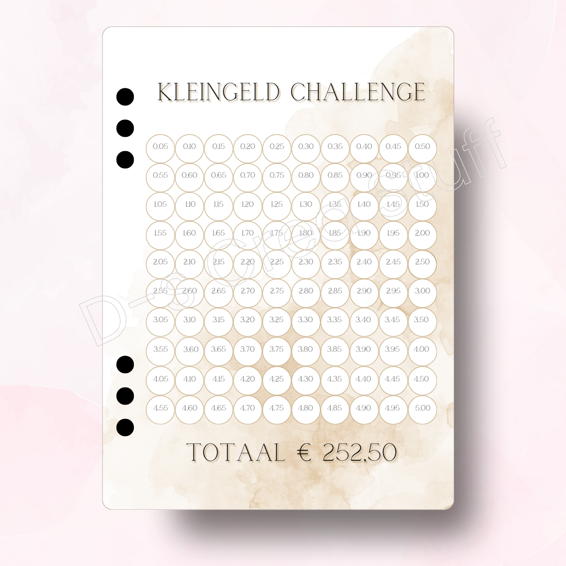 Kleingeld Challenge €252,50 - Simply Beige