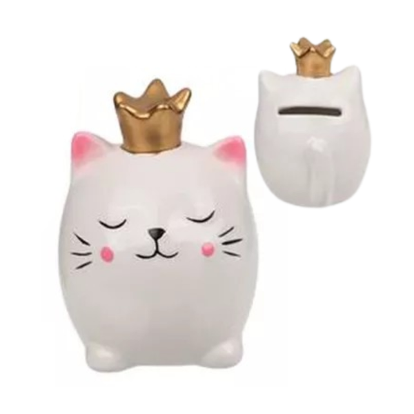 Mini spaarpot kitten - Kroontje