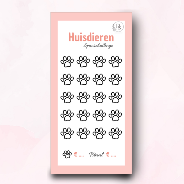 A6 challenge - Pink collection / Huisdieren