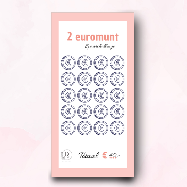 A6 challenge - Pink collection / 2 euro challenge