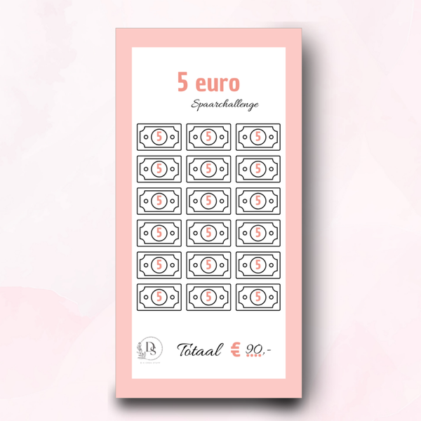 A6 challenge - Pink collection / 5 euro challenge