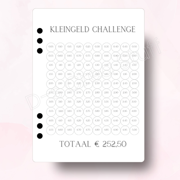 Kleingeld Challenge €252,50 - Simply White