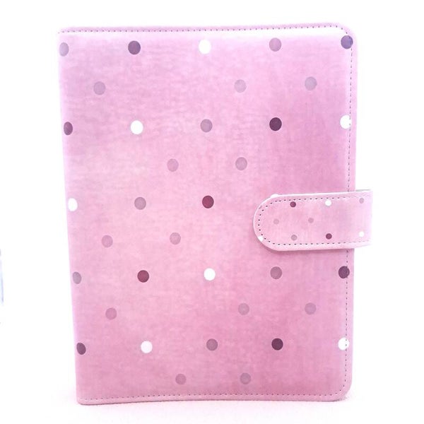 A5 binder met print - Lila dots