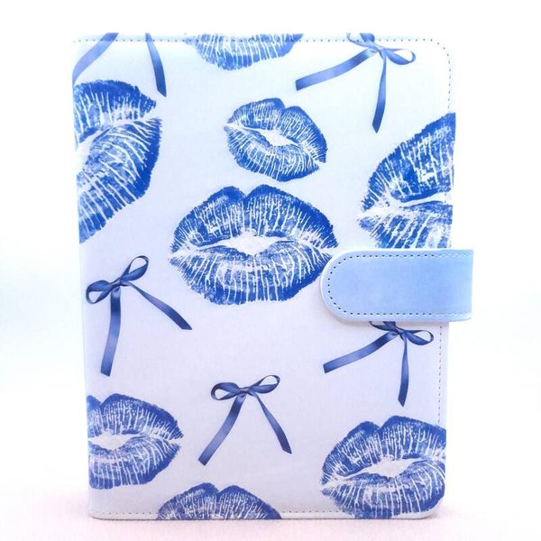 A5 binder met print - Blue kisses