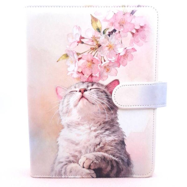 A5 binder met print - Cute kitten