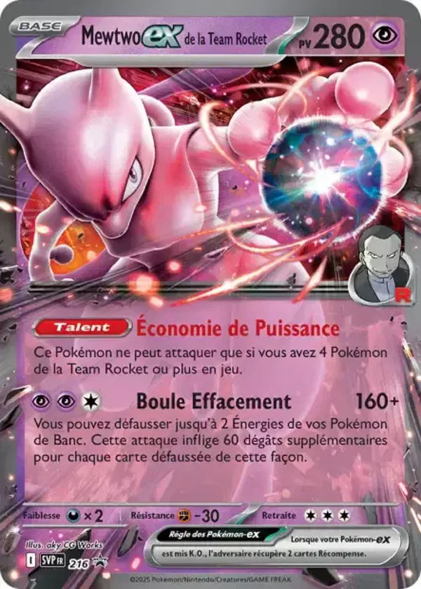 Pokémon-kaart Mewtwo EX Team Rocket