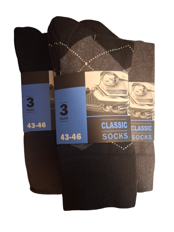 CLASSIC herensokken in maat 43-46: