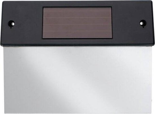 rundig Huisnummerbord met Ledverlichting - Werkt op Zonneenergie - Wandbevestiging - Incl. Schroeven - Zwart/Transparant